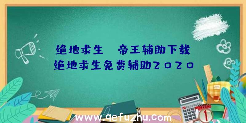 「绝地求生dw帝王辅助下载」|绝地求生免费辅助2020